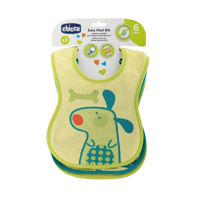 Нагрудник Chicco Easy Meal 6м+ 3 шт