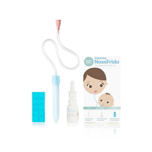 Назальный аспиратор с солевым аспиратором Fridababy NoseFrida