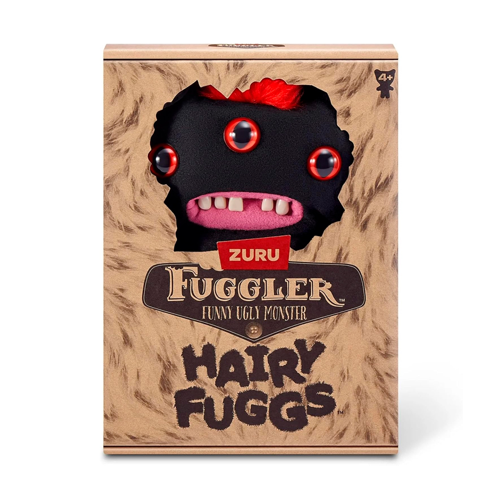 Мягкая игрушка HAIRY FUGGS PLUSH Черный трехглазик с красным хвостом — изображение 2