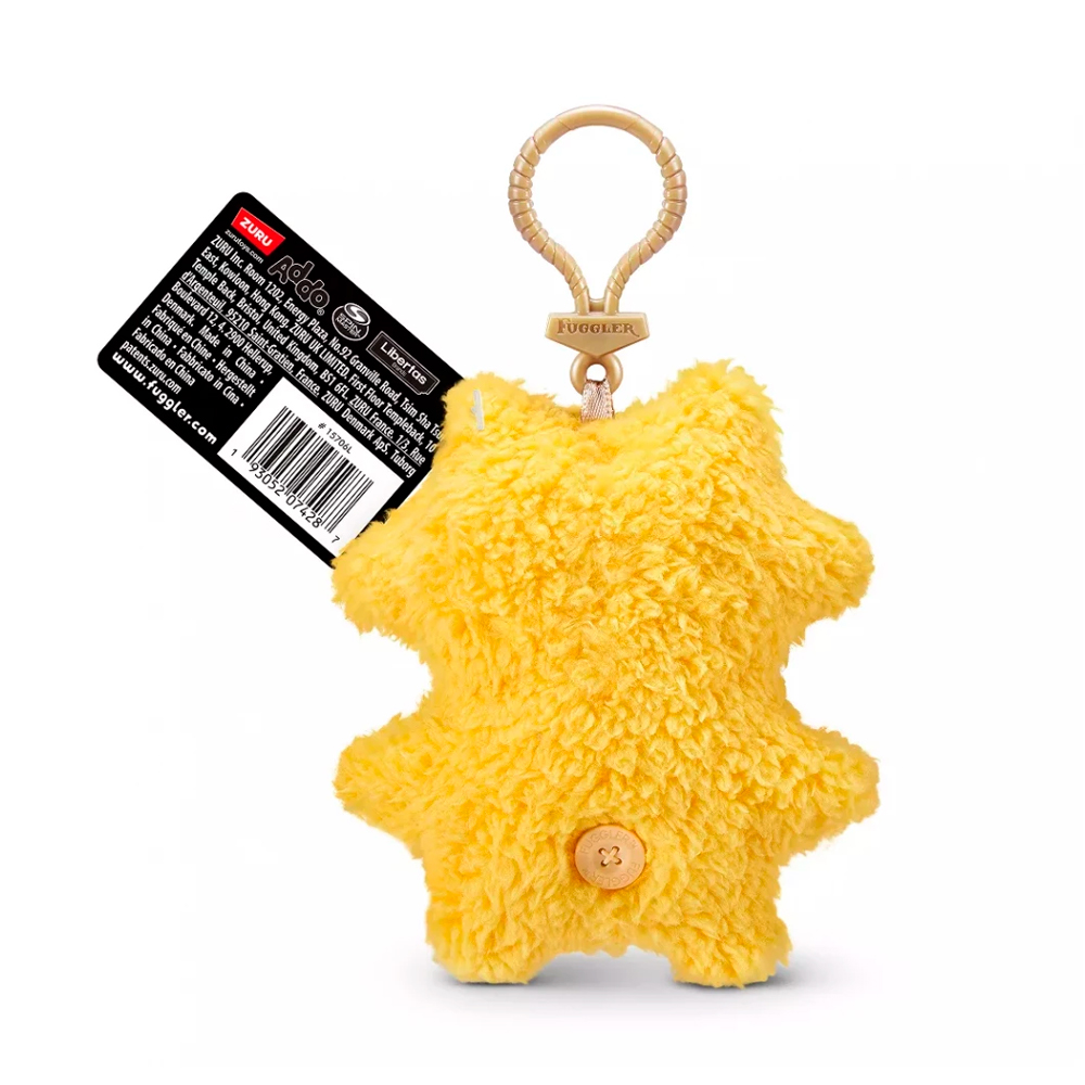 Мягкая игрушка-брелок FUGGLER HANG TAG желтый пушистик 12см — изображение 2