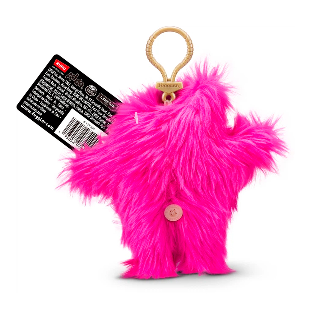 Мягкая игрушка-брелок FUGGLER HANG TAG розовый пушистик 12см — изображение 2