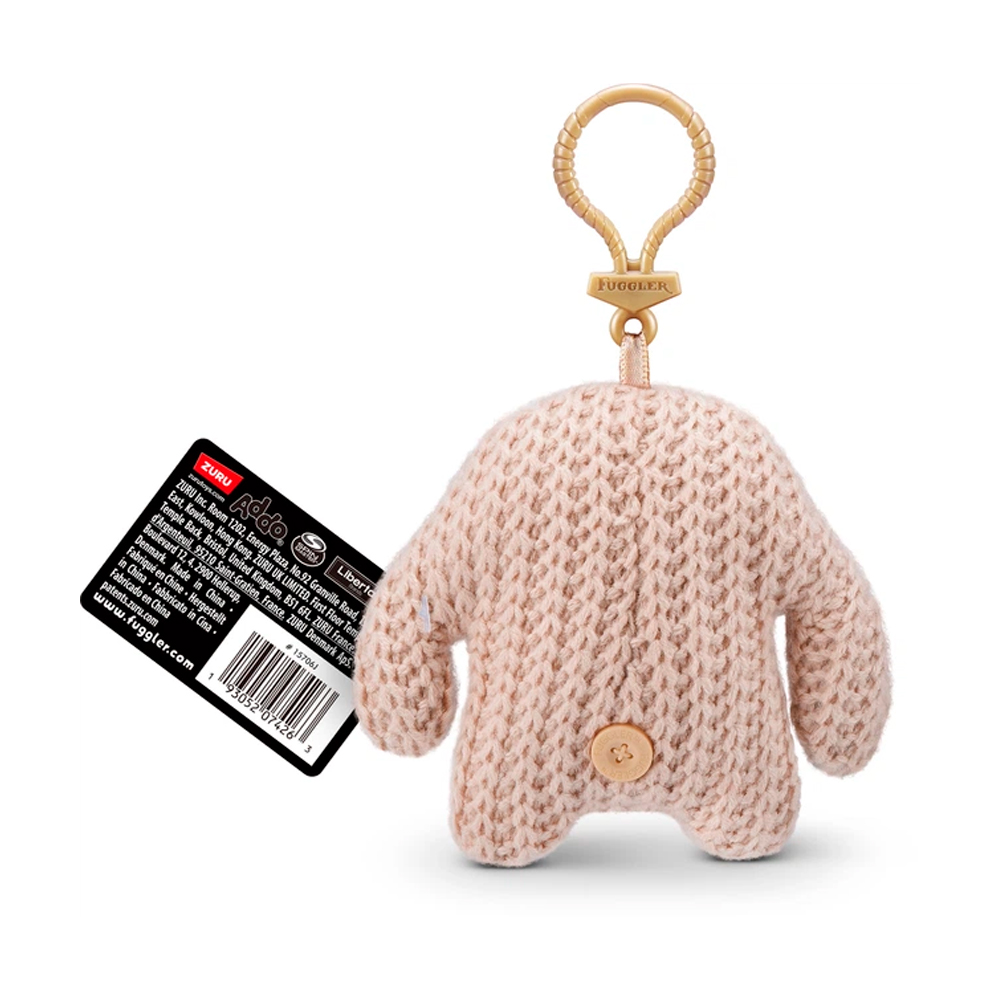 Мягкая игрушка-брелок FUGGLER HANG TAG бежевый пушистик 12см — изображение 2