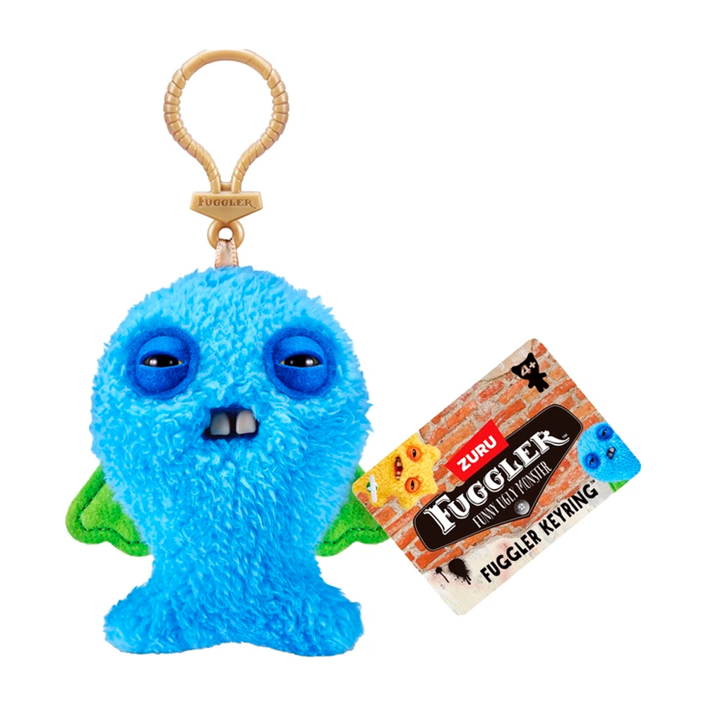 Мягкая игрушка-брелок FUGGLER HANG TAG синий пушистик 12см — изображение 2