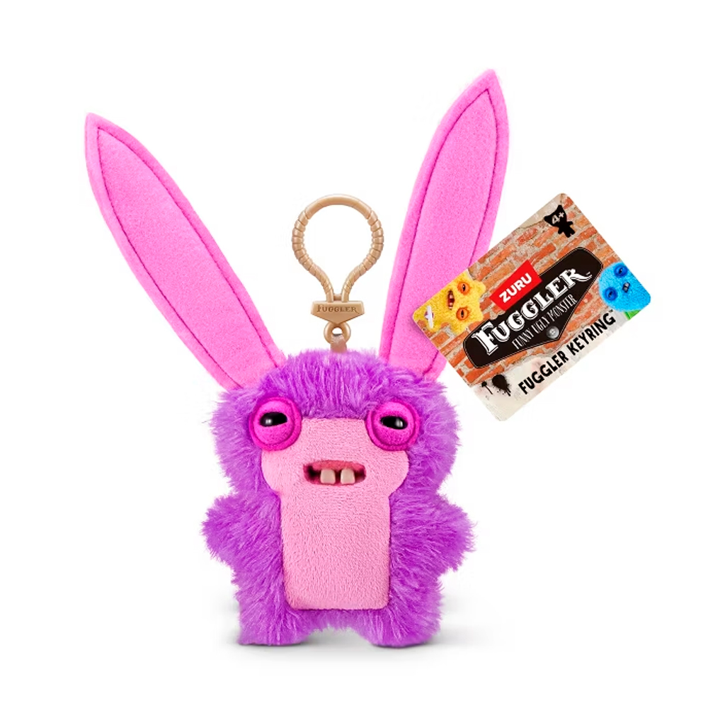 Мягкая игрушка-брелок FUGGLER HANG TAG фиолетовый пушистик 12см — изображение 3
