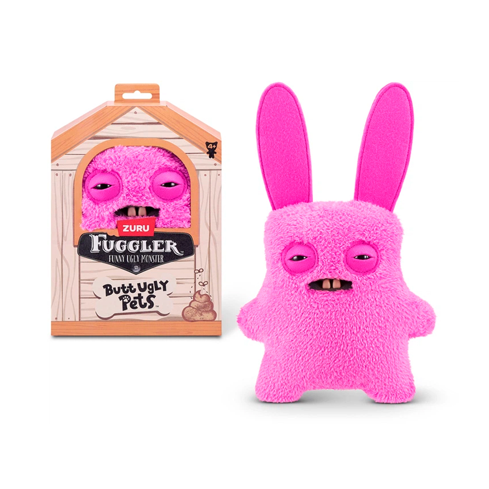Мягкая игрушка FUGGLER UGLY PETS PLUSH Розовый зайчик — изображение 3