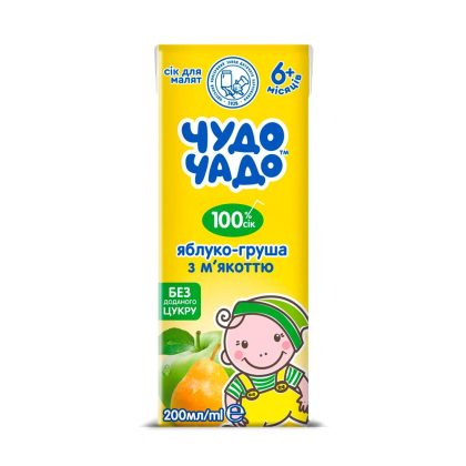 Сок Чудо-чадо яблоко-груша с мякотью 200мл