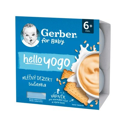 Молочный десерт Gerber Hello Yogo со вкусом печенья 6м+ 4х100 гр