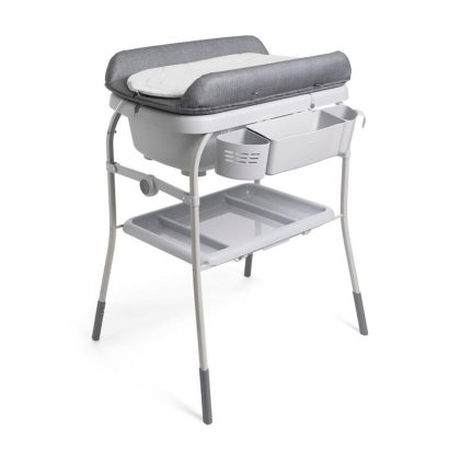 Пеленальный столик и ванночка Chicco Cuddle & Bubble 2в1 Graphite Melange