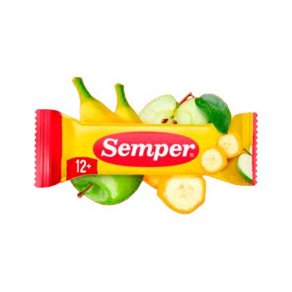 Semper Фруктовый ломтик Semper. Яблоко и банан (15грx12)