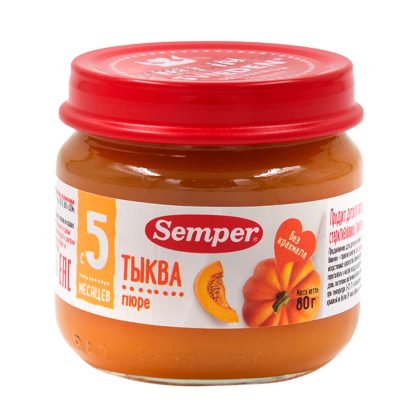 Пюре Semper тыква 5м+ 80 гр