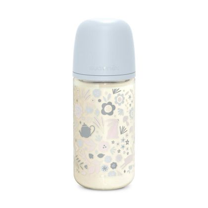 Бутылочка стеклянная Suavinex Wonderland 240мл голубая либерти