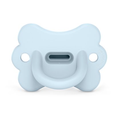 Пустышка силиконовая физиологическая бабочка Suavinex 0-6мес голубая