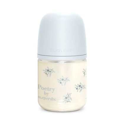 Бутылочка стеклянная Suavinex Poetry 120мл голубая