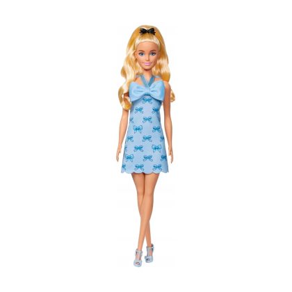 Кукла Mattel Barbie  Fashionistas® Doll - Blue Bows (в голубом платье)