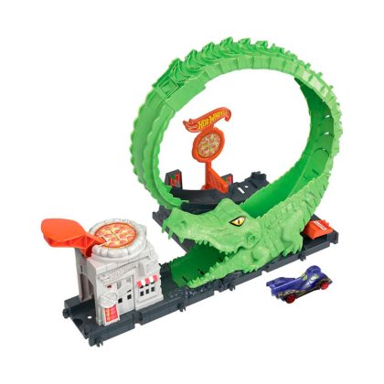 Автотрек Hot Wheels Crocodile Город со зверем