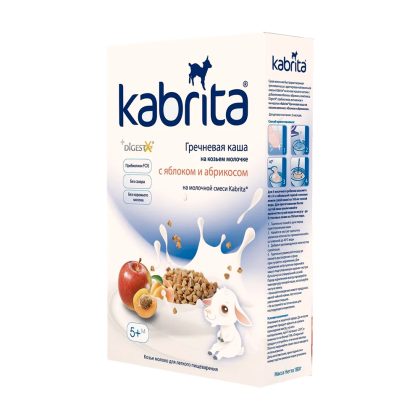 Kabrita® Гречневая каша на козьем молочке с яблоком и абрикосом» с 5 месяцев, 180г