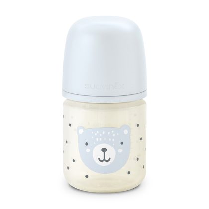 Бутылочка стеклянная Suavinex Wild 120мл голубая