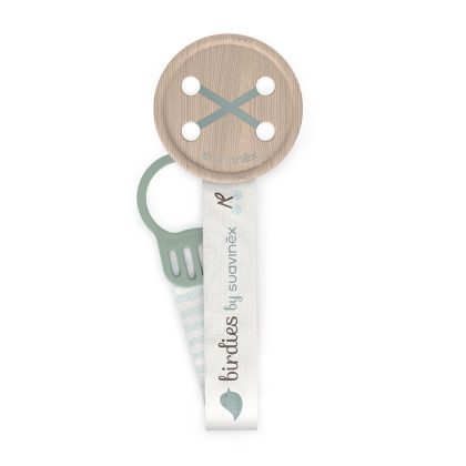 Ленточный держатель для пустышки Suavinex Birdies зеленый