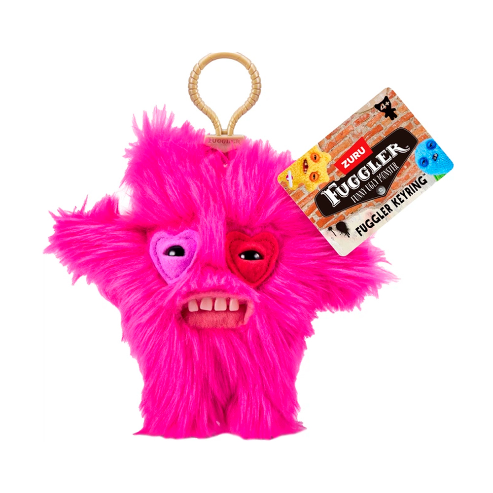 Мягкая игрушка-брелок FUGGLER HANG TAG розовый пушистик 12см — изображение 3