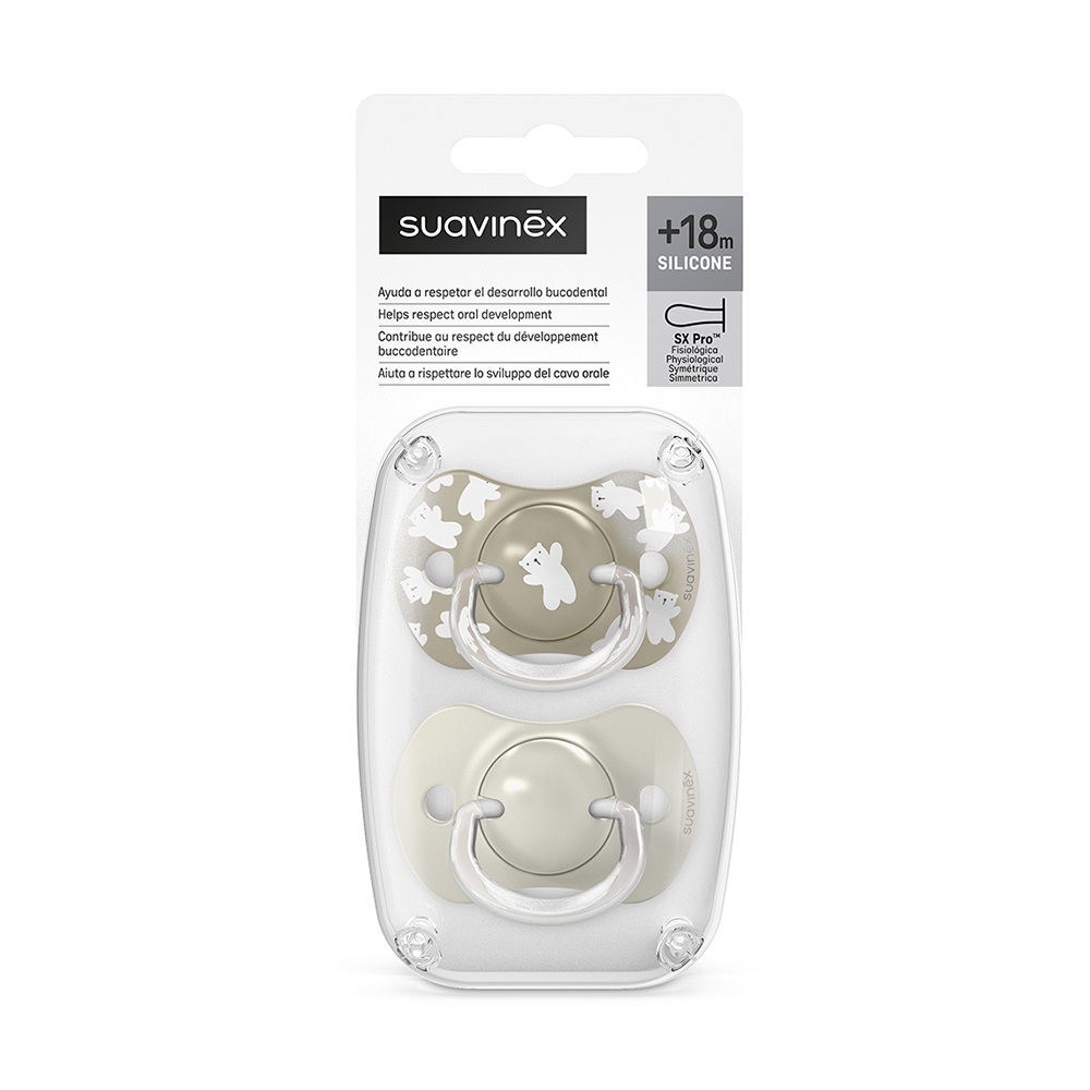 Пустышка Suavinex Wild 18м+ 2шт бежевая — изображение 5