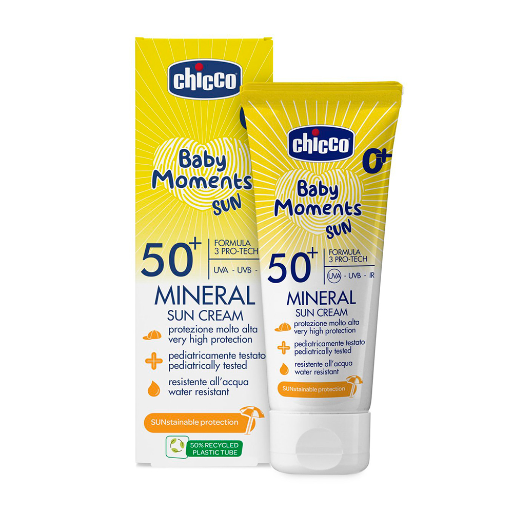 Крем солнцезащитный минеральный Chicco Baby Moments SUN SPF 50+ 75 мл — изображение 2