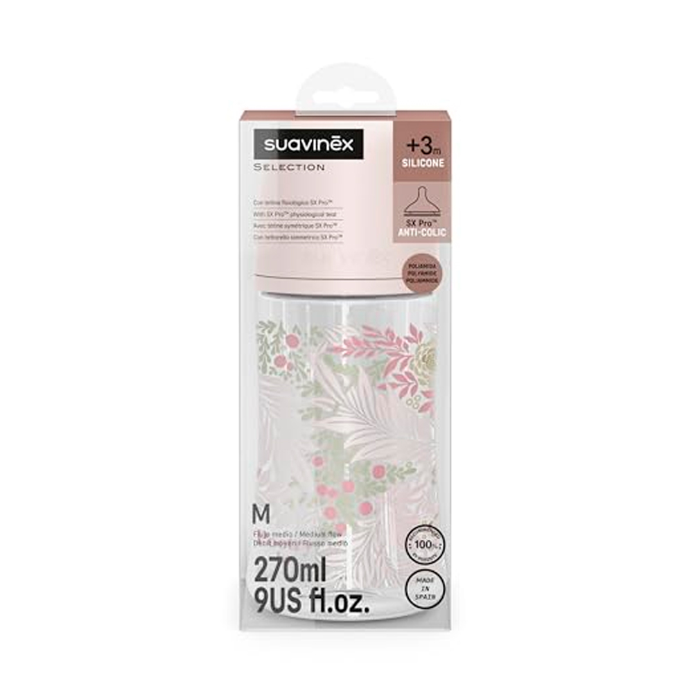 Бутылочка пластиковая Suavinex Poetry 270мл розовая — изображение 2