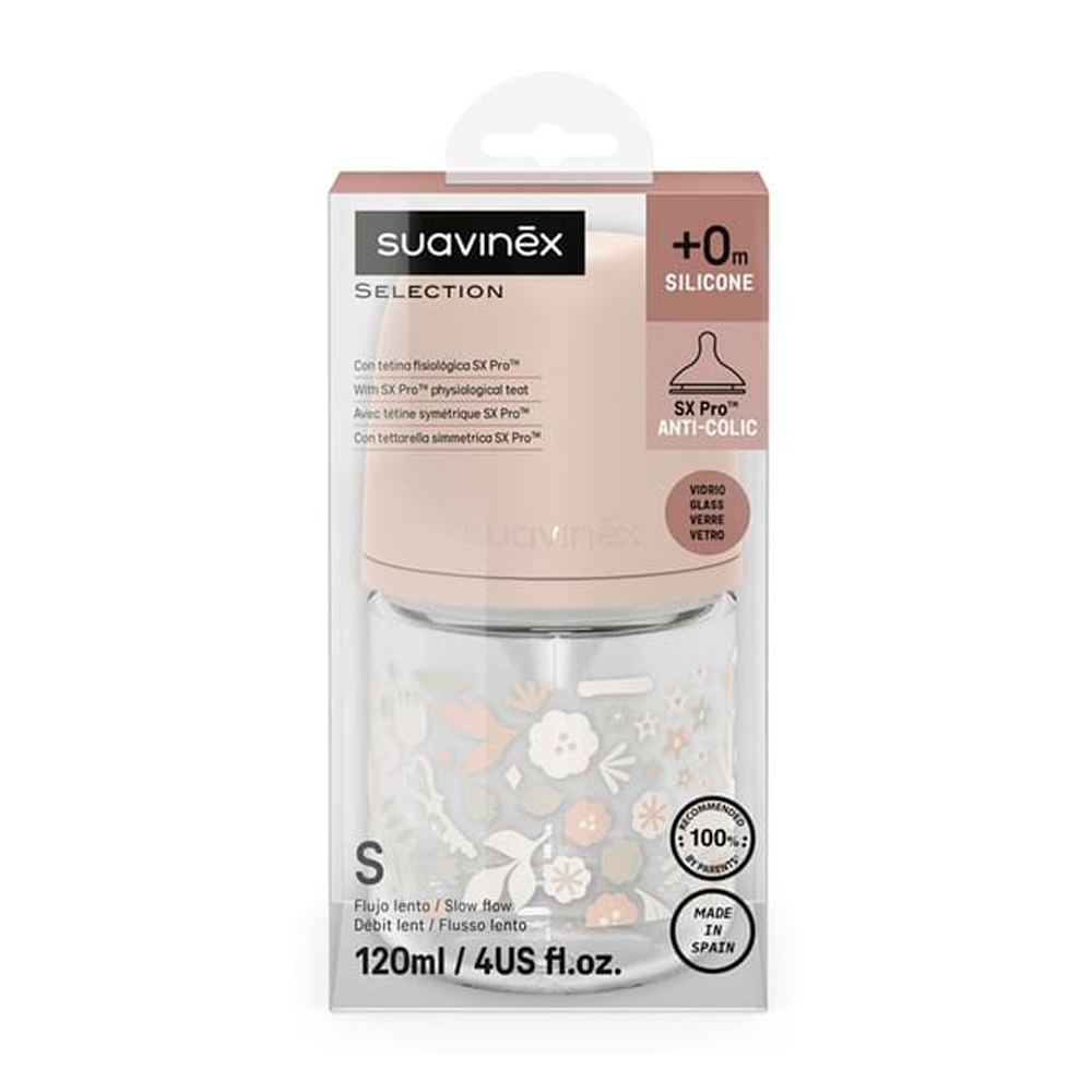 Бутылочка стеклянная Suavinex Wonderland 0м+ 120мл розовая — изображение 3