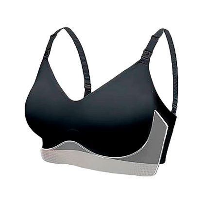 Бесшовный бюстгальтер для кормления Momcozy S black