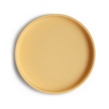 Силиконовая тарелочка Mushie  Pale Daffodil классическая