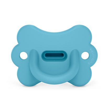 Пустышка силиконовая физиологическая бабочка Suavinex 6-18мес голубая
