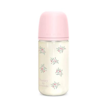 Бутылочка стеклянная Suavinex Poetry 240мл розовая