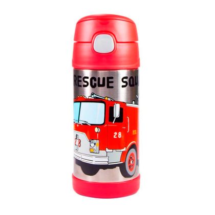 Термопоильник с трубочкой Thermos Funtainer 355 мл Пожарная машина