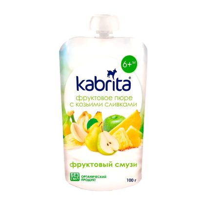 Kabrita® Фруктовое пюре с козьими сливками "Фруктовый Смузи"