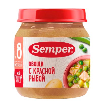 Овощи Semper с красной рыбой 8м+ 100 гр
