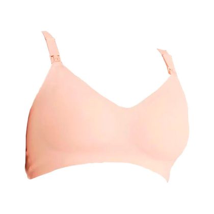 Бесшовный бюстгальтер для кормления Momcozy S кремовый