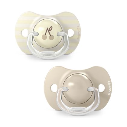 Пустышка Suavinex Birdies 18м+ 2шт бежевая