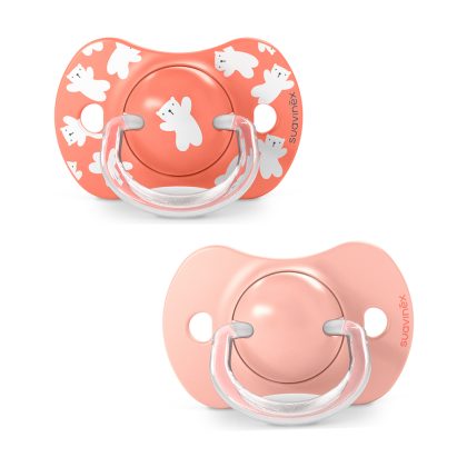 Пустышка Suavinex Wild 18м+ 2шт розовая