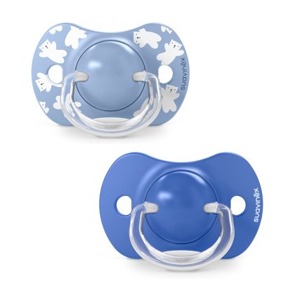 Пустышка Suavinex Wild 6-18м 2шт голубая