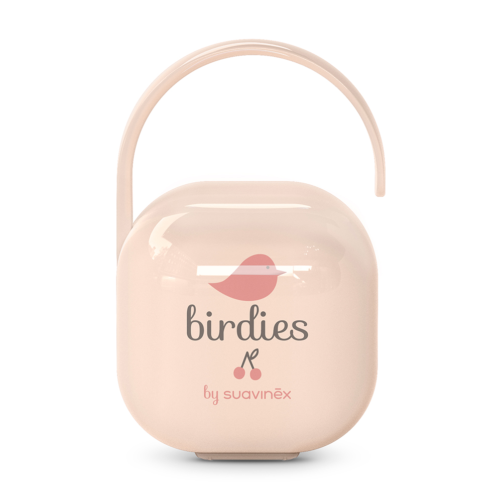 Футляр для пустышки Suavinex Birdies розовый