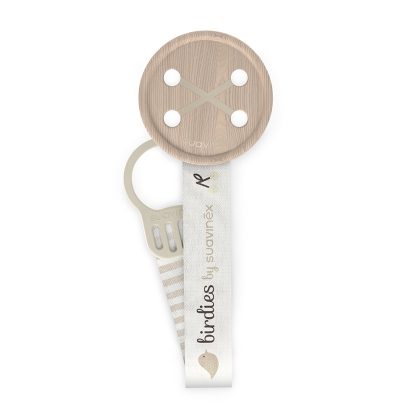 Ленточный держатель для пустышки Suavinex Birdies бежевый