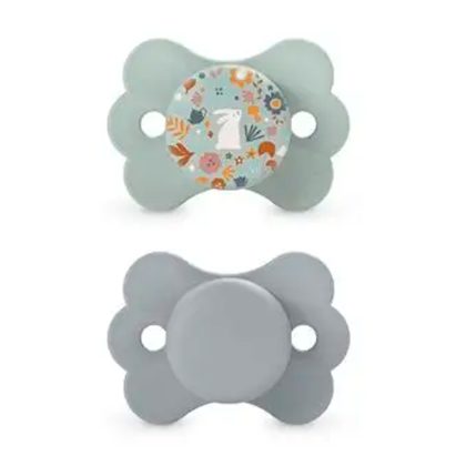 Пустышка Suavinex Wonderland 6-18м 2шт серая