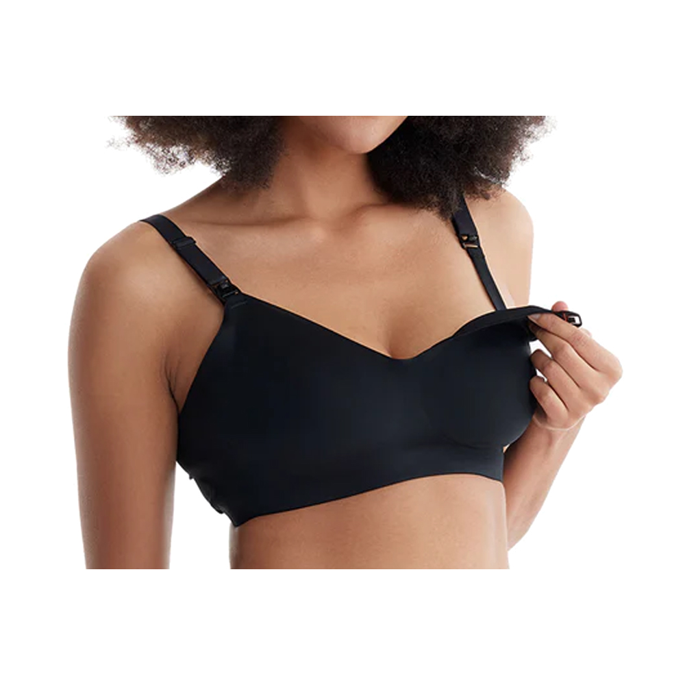 Бесшовный бюстгальтер для кормления Momcozy L Black