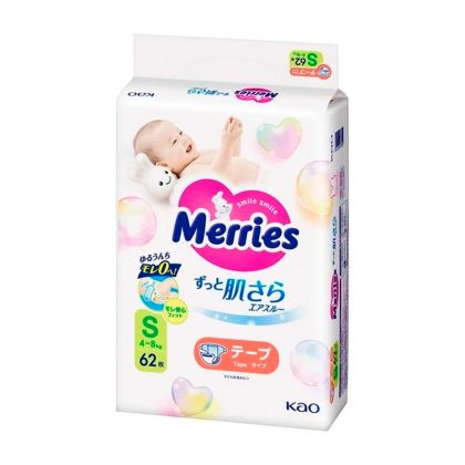 Подгузники для детей размер S 4-8 кг 62 шт