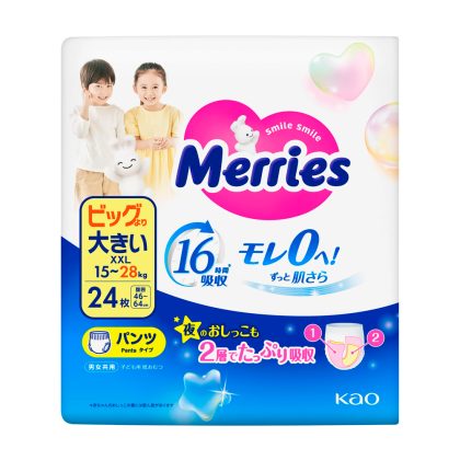 Трусики-подгузники Merries размер XXL 12-22 кг 24 шт