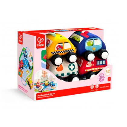 Набор плюшевых машинок Hape