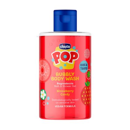 Гель для душа и пена для ванны Chicco POP с ароматом клубники 300 мл