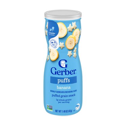 Снеки Gerber Puffs банан 8м+ 42 гр