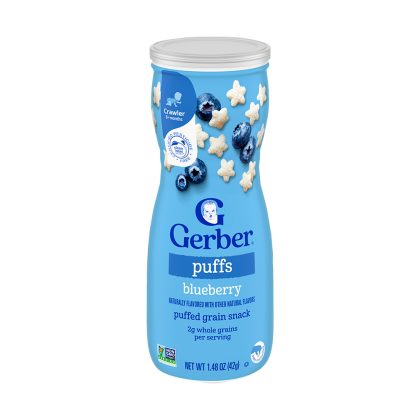 Снеки Gerber Puffs черника 8м+ 42 гр