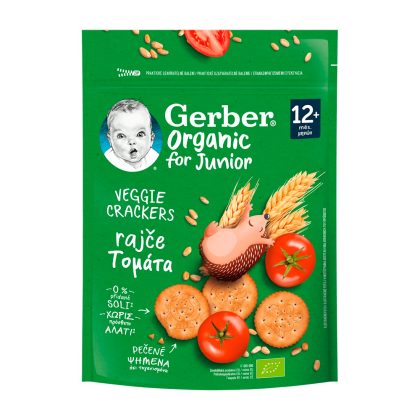 Овощные крекеры Gerber Organic со вкусом томата 12м+ 100 гр