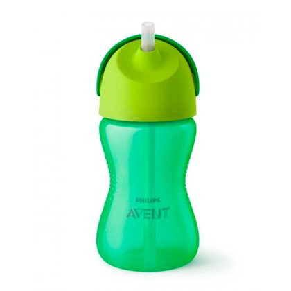 Чашка с трубочкой Philips Avent зеленая 12м+ 300 мл